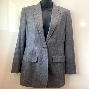 Lauren Ralph Lauren Women's Gray Herringbone Blazer